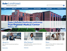 Tablet Screenshot of dukelifepointhealthcare.com